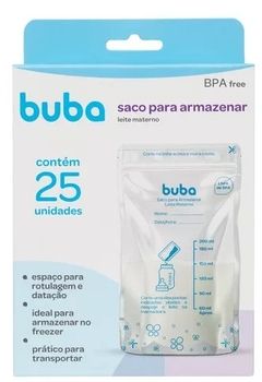 Kit Saco Para Armazenar Leite Materno 25 Unidades 200ml Branco Buba - comprar online