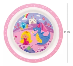 Kit Prato Bowl Copo Talheres E Garrafa Princesa Buba - Kids For Fun