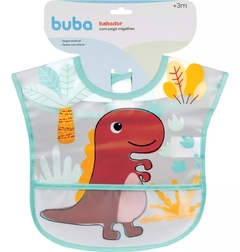 Babador Buba Bebê Infantil Impermeável Velcro Pega Migalhas Dinossauro - comprar online