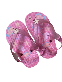 Chinelo Elástico Bebe Pimpolho Rosa Estrelinha 17 A 23 - Kids For Fun