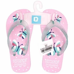 Pimpolho Chinelo Infantil Feminino Rosa Borboleta - comprar online