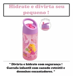 Garrafinha Infantil Canudo Retrátil Água Suco Leite Buba - comprar online