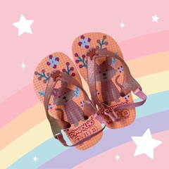 Chinelo Elástico Bebe Pimpolho Menina Raposinha 17 A 23 - comprar online