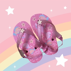 Chinelo Elástico Bebe Pimpolho Rosa Estrelinha 17 A 23 - comprar online