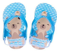 Chinelo Infantil Menino Com Elastico Pimpolho Ursinho - loja online