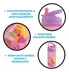 Garrafinha Infantil Canudo Retrátil Água Suco Leite Buba - Kids For Fun