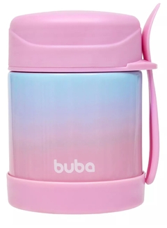 Pote Térmico Para Comida Bebe Inox Com Talher Rosa Buba