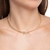 Colar chocker fio torcido- banhado a ouro 18k