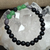 Pulseira masculina linha black Quartzo Verde