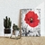 Quadro Decorativo Floral Papoula Vermelha Vertical - MFDecor