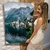 Imagem do Quadro Decorativo Paisagem de Hallstatt Vilarejo nos Alpes Áustria Vertical