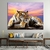 Quadro Decorativo Animal Selvagem Tigre Deitado na Pedra Horizontal - comprar online