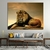 Quadro Decorativo Animal Selvagem Leão Rei Floresta Entardecer Horizontal - comprar online