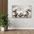 Quadro Decorativo Floral Pintura de Flores Brancas Fundo Cinza Horizontal - MFDecor