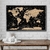 Quadro Decorativo Abstrato Mapa Mundi Vintage Preto Horizontal na internet