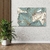 Quadro Decorativo Folhas Abstratas em Linhas Minimalistas Azul - MFDecor