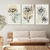 Quadros Decorativos Trio em Arte Abstrata Sombra de Flores Minimalistas - MFDecor