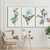 Quadros Decorativos Trio em Arte Abstrata De Flores Coloridas - MFDecor