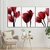 Quadros Decorativos Trio em Flores Tulipas Vermelhas Minimalistas - MFDecor