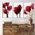 Imagem do Quadros Decorativos Trio em Flores Tulipas Vermelhas Minimalistas