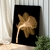 Quadro Decorativo Folhas Costela de Adão Douradas Preto Gold Ouro Vertical - comprar online