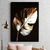 Quadro Decorativo Folhas Costela De Adão Dourada Fundo Preto Vertical - MFDecor