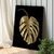 Quadro Decorativo Costela de Adão Dourada Golden Fundo Preto Vertical - MFDecor