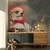 Quadro Decorativo Dog Chihuahua Pets Fundo Vermelho Vertical na internet