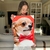 Quadro Decorativo Dog Chihuahua Pets Fundo Vermelho Vertical - loja online