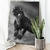 Quadro Decorativo Cavalo Abstrato Fundo Cinza Vertical - MFDecor