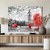 Quadros Decorativos Londres Casal Na Chuva Big Ben Vermelho Horizontal - comprar online