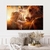 Quadro Decorativo Abstrato Índia e Urso Horizontal - MFDecor