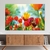 Quadro Decorativo Floral Flores Tulipas Coloridas Horizontal na internet