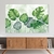 Quadro Decorativo Arte Abstrata Folhas Costela De Adão Verdes Horizontal - comprar online