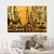 Quadro Decorativo Paisagem Composição Abstrata Pintura Metrópole Horizontal - MFDecor