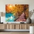 Quadro Decorativo Paisagem de Lago Cristalino em meio ao Bosque Horizontal - MFDecor