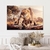 Quadro Decorativo Família Leão 3 Filhotes Horizontal - loja online