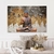 Quadro Decorativo Religioso Buda com Pássaros Brancos Horizontal - comprar online