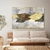 Quadro Decorativo Pintura de Folhas Coloridas em Detalhes Dourados Gold Horizontal - comprar online