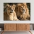 Quadro Decorativo Animais Casal De Leões Deitados Horizontal - comprar online