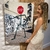 Imagem do Quadro Decorativo Street Art Boneco Placa Pare Vertical