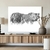 Quadro Decorativo Animal Silhueta de Tigre Preto e Branco Horizontal - MFDecor