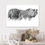 Quadro Decorativo Animal Silhueta de Tigre Preto e Branco Horizontal - loja online