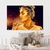 Quadro Decorativo Beleza Feminina Face de Mulher Dourada Joias Horizontal - MFDecor