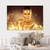 Quadro Decorativo Beleza Feminina Face de Mulher Dourada Shine Horizontal - MFDecor