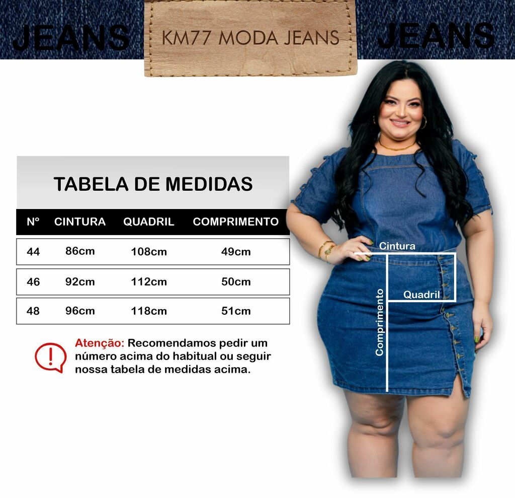 Saia curta orders jeans plus size