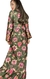 Vestido longo floral verde - comprar online