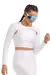 Top Cropped 2 em 1 Glow Branco Caju Brasil