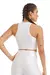 Top Cropped 2 em 1 Glow Branco Caju Brasil - Tennis Trip