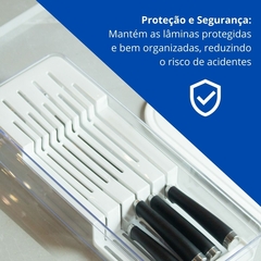 Organizador de Facas Para 5 Facas Branco Para Gaveta Armário na internet